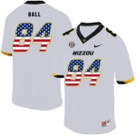 Missouri Tigers 84 Emanuel Hall White USA Flag Nike College Football Jersey