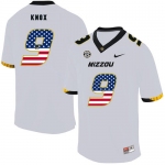 Missouri Tigers 9 Jalen Knox White USA Flag Nike College Football Jersey