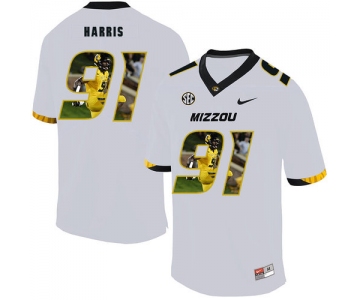 Missouri Tigers 91 Charles Harris White Nike Fashion College Football Jersey