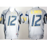 West Virginia Mountaineers #12 Geno Smith Gray Jersey