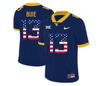 West Virginia Mountaineers 13 Andrew Buie Navy USA Flag College Football Jersey