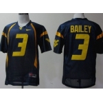 West Virginia Mountaineers #3 Stedman Bailey Navy Blue Jersey