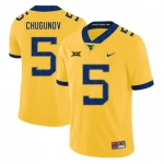 West Virginia Mountaineers 5 Chris Chugunov Yellow College Football Jersey