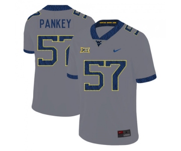 West Virginia Mountaineers 57 Adam Pankey Gray College Football Jersey