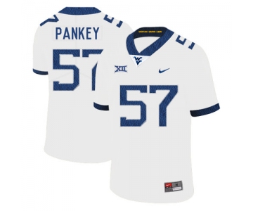 West Virginia Mountaineers 57 Adam Pankey White College Football Jersey