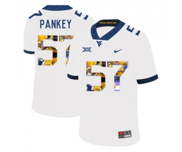 West Virginia Mountaineers 57 Adam Pankey White Fashion College Football Jersey