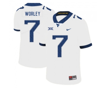 West Virginia Mountaineers 7 Daryl Worley White College Football Jersey