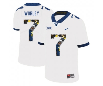 West Virginia Mountaineers 7 Daryl Worley White Fashion College Football Jersey