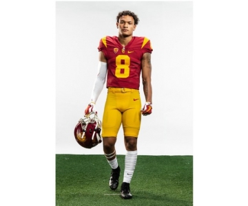 Men #8 Chris Steele  USC Trojans College Football Cardinal Jerseys