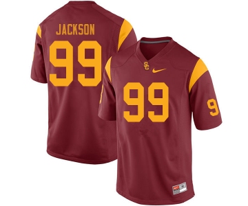 Men #99 Drake Jackson USC Trojans College Football Cardinal Jerseys