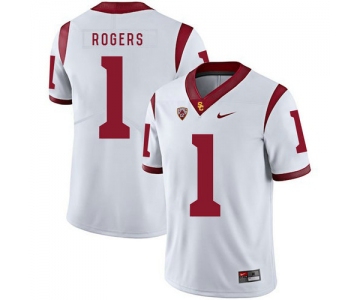 USC Trojans 1 Darreus Rogers White College Football Jersey