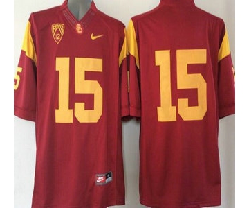 USC Trojans #15 Red 2015 College Football Nike Limited Jersey
