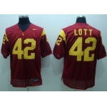 USC Trojans #42 Lott Red Jersey