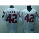 USC Trojans #42 Lott White Jersey