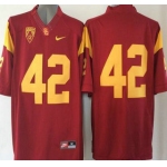 USC Trojans #42 Red 2015 College Football Nike Limited Jersey