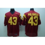 USC Trojans #43 Polamalu Red Jersey