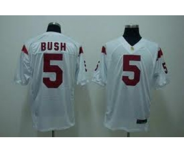 USC Trojans #5 Bush White Jersey