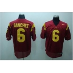 USC Trojans #6 Sanchez Red Jersey