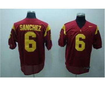 USC Trojans #6 Sanchez Red Jersey