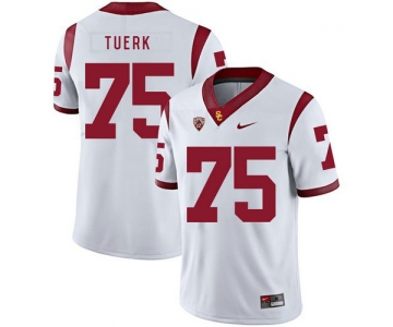 USC Trojans 75 Max Tuerk White College Football Jersey