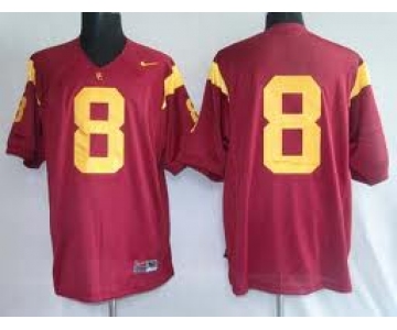 USC Trojans #8 Red Jersey