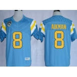 UCLA Bruins #8 Troy Aikman Light Blue Jersey