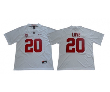 Stanford Cardinal 20 Bryce Love White Nike College Football Jersey