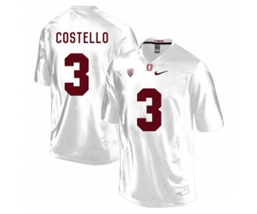 Stanford Cardinal 3 K.J. Costello White College Football Jersey