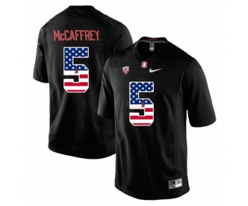 Stanford Cardinal 5 Christian McCaffrey Black USA Flag College Football Limited Jersey