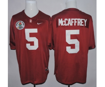 Stanford Cardinal 5 Christian McCaffrey Red 2016 Rose Bowl Jersey