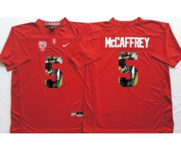 Stanford Cardinal 5 Christian McCaffrey Red Portrait Number College Jersey