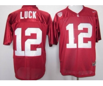 Stanford Cardinals #12 Andrew Luck Red Jersey