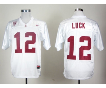 Stanford Cardinals Andrew Luck 12 White Jersey