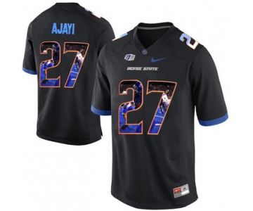 Boise State Broncos 27 Jay Ajayi Black With Portrait Print College Football Jersey