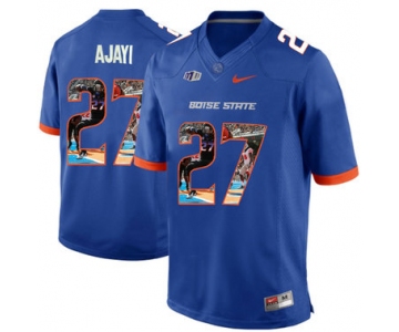 Boise State Broncos 27 Jay Ajayi Blue With Portrait Print College Football Jersey