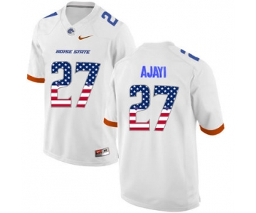 Boise State Broncos 27 Jay Ajayi White USA Flag College Football Jersey