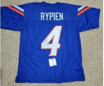 Mens Boise State Broncos #4 Brett Rypien Nike Royal College Football Jersey