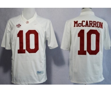 Alabama Crimson Tide #10 A.J. McCarron 2014 White Limited Jersey