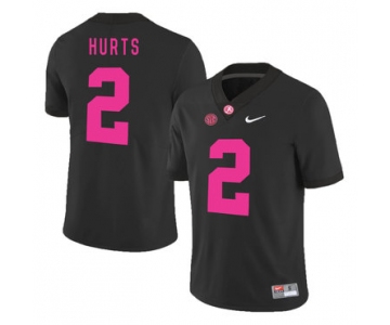 Alabama Crimson Tide 2 Jalen Hurts Black 2017 Breast Cancer Awareness College Football Jersey