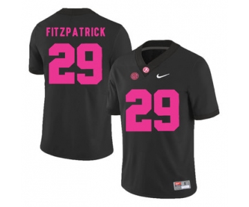 Alabama Crimson Tide 29 Minkah Fitzpatrick Black 2017 Breast Cancer Awareness College Football Jersey