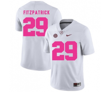 Alabama Crimson Tide 29 Minkah Fitzpatrick White 2017 Breast Cancer Awareness College Football Jersey