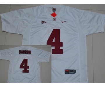 Alabama Crimson Tide #4 Mark Barron White Jersey