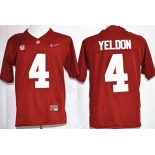 Alabama Crimson Tide #4 T.J Yeldon 2015 Playoff Rose Bowl Special Event Diamond Quest Red Jersey