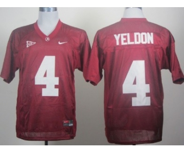 Alabama Crimson Tide #4 T.J Yeldon Red Jersey