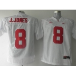 Alabama Crimson Tide #8 J.Jones White Jersey