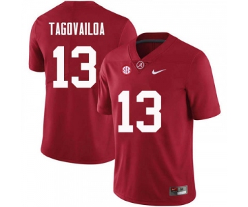 Men's Alabama Crimson Tide #13 Tua Tagovailoa Red NCAA Football Jersey