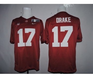 Men's Alabama Crimson Tide #17 Kenyan Drake Red 2016 BCS College Football Nike Limited Jersey