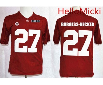 Men's Alabama Crimson Tide #27 Shawn Burgess-Becker Red 2016 BCS College Football Nike Limited Jersey