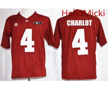 Men's Alabama Crimson Tide #4 Daylon Charlot Red 2016 BCS College Football Nike Limited Jersey