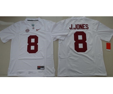 Men's Alabama Crimson Tide #8 Julio Jones White Limited Stitched College Football Nike NCAA Jersey